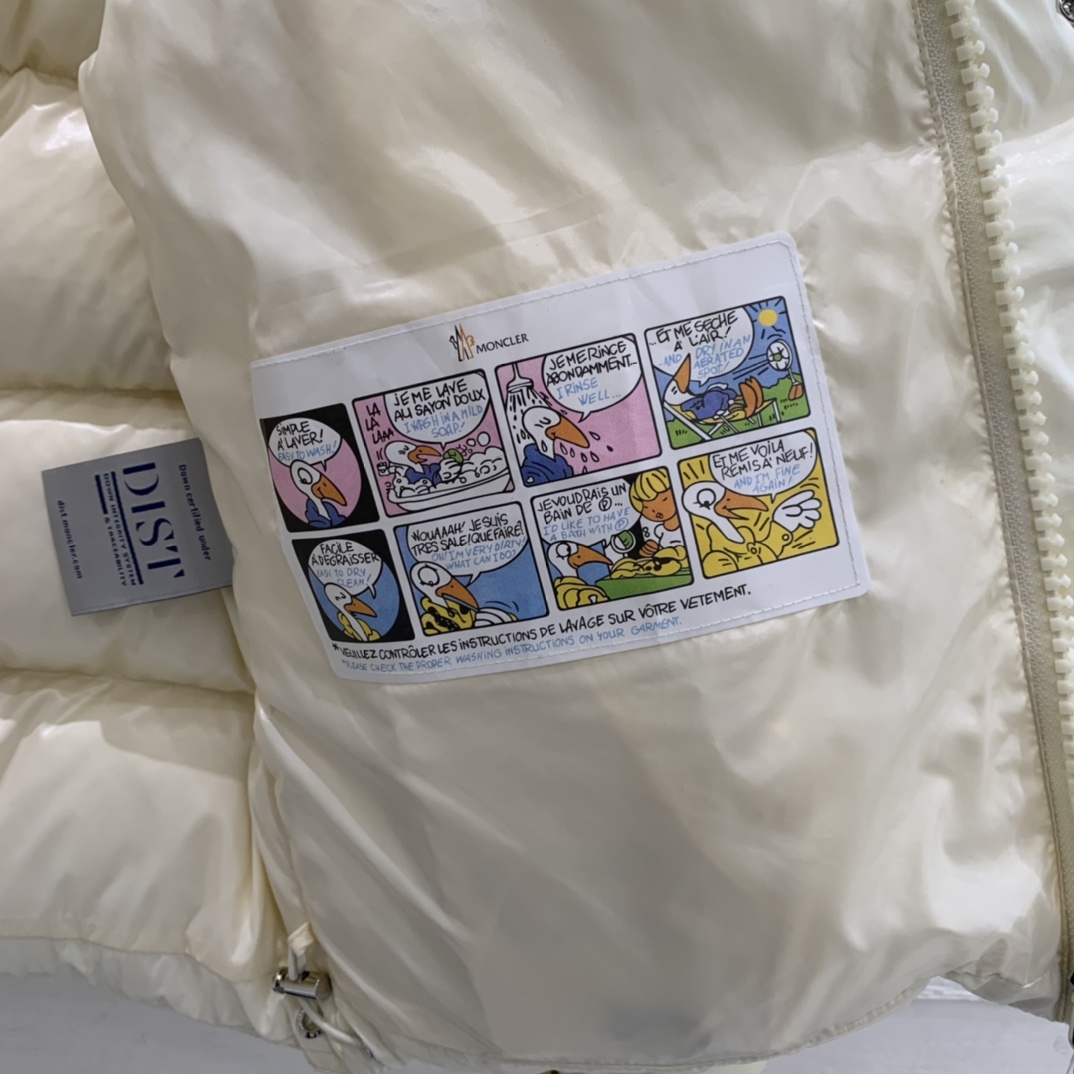 Moncler Down Jacket White Duck Down Black M-l-xl