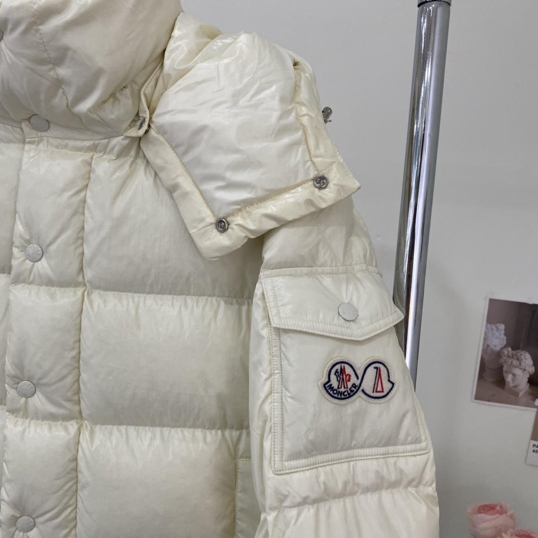 Moncler Down Jacket White Duck Down Black M-l-xl