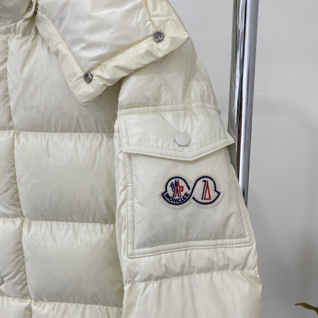 Moncler Down Jacket White Duck Down Black M-l-xl