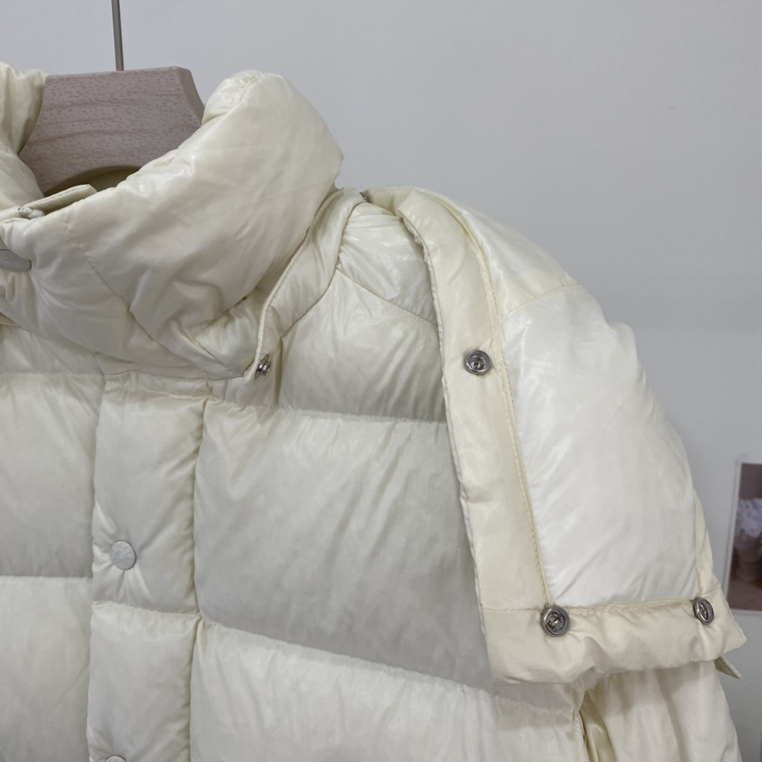 Moncler Down Jacket White Duck Down Black M-l-xl