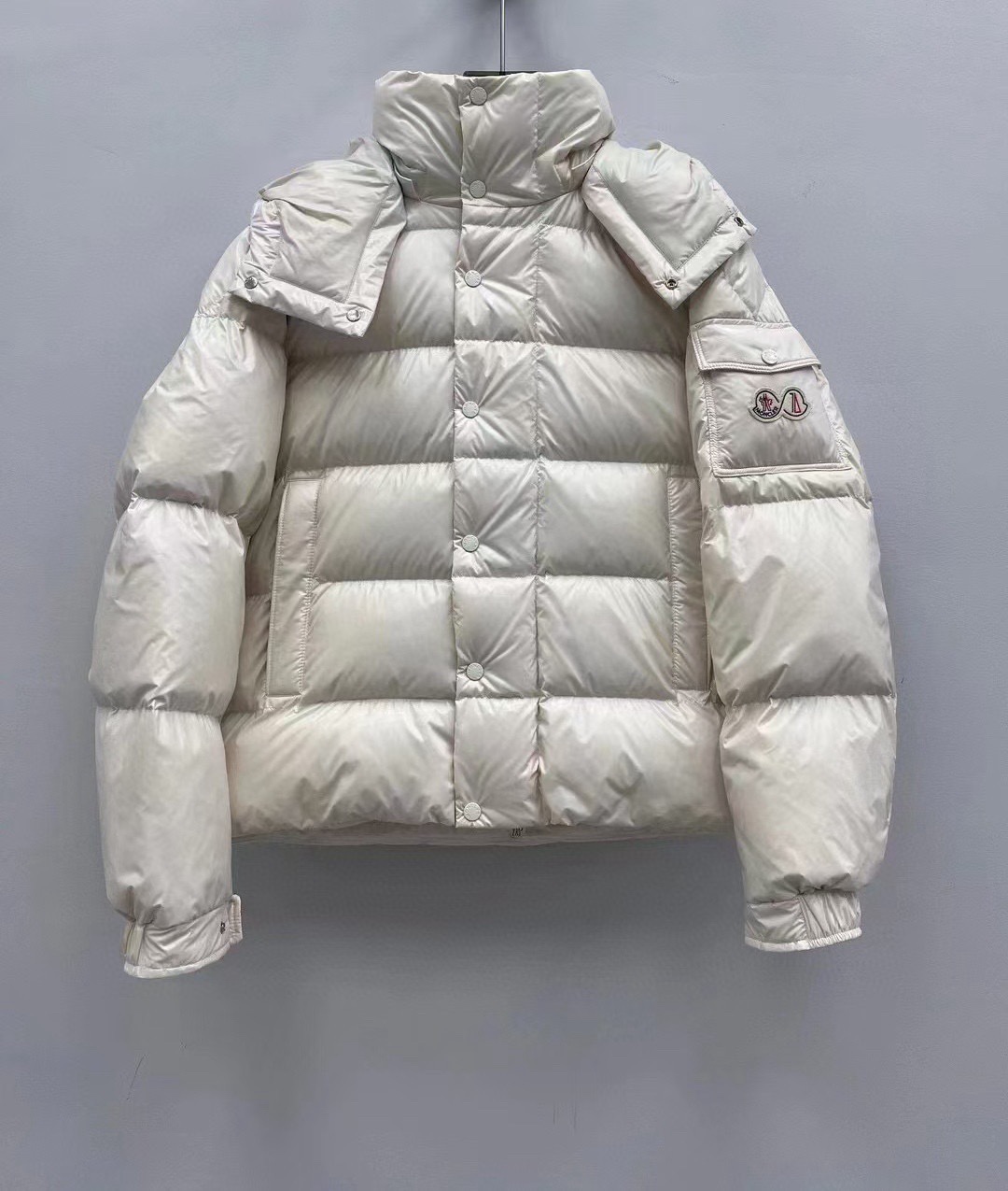 Moncler Down Jacket White Duck Down Black M-l-xl