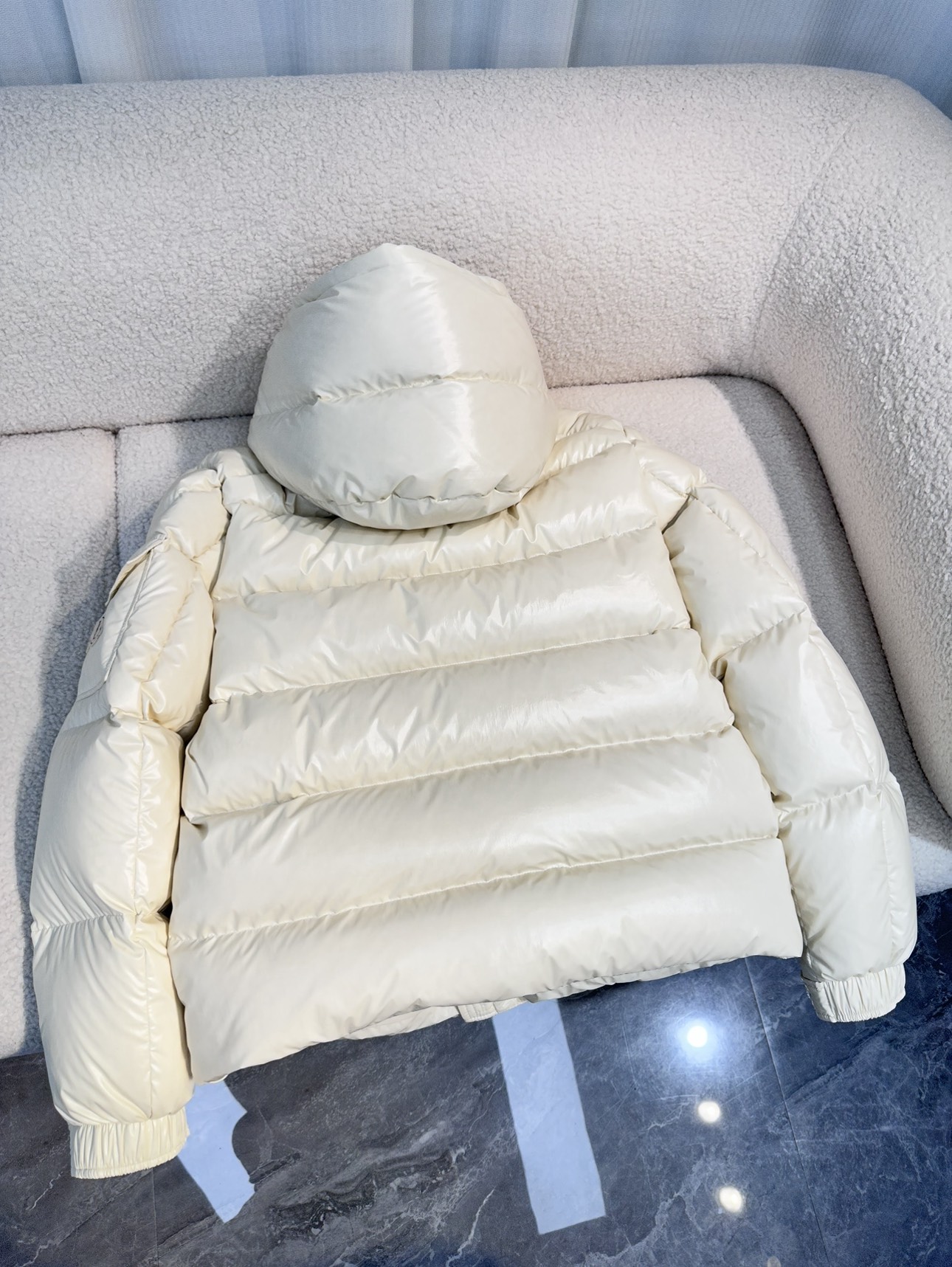 Moncler Down Jacket White Duck Down Black M-l-xl