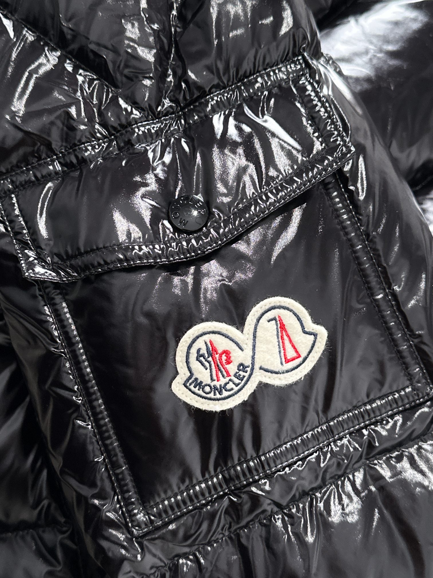 Moncler Down Jacket White Duck Down Black M-l-xl
