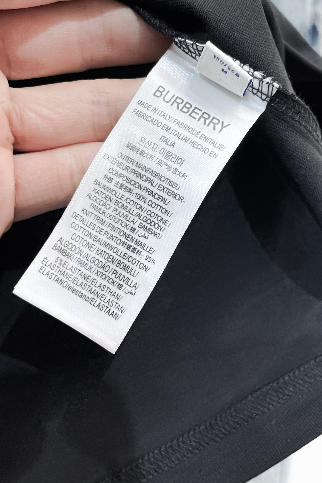 Burberry Couple Basic Clothing Cotton Black Printed S-xl