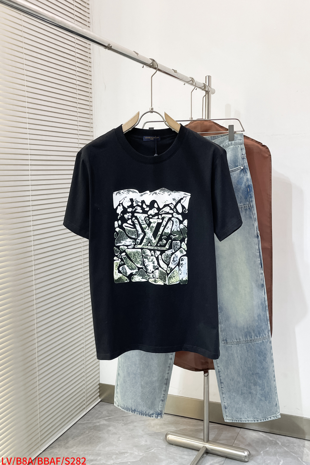 Louis Vuitton Male Basic Clothing Cotton Black S-l-xxl