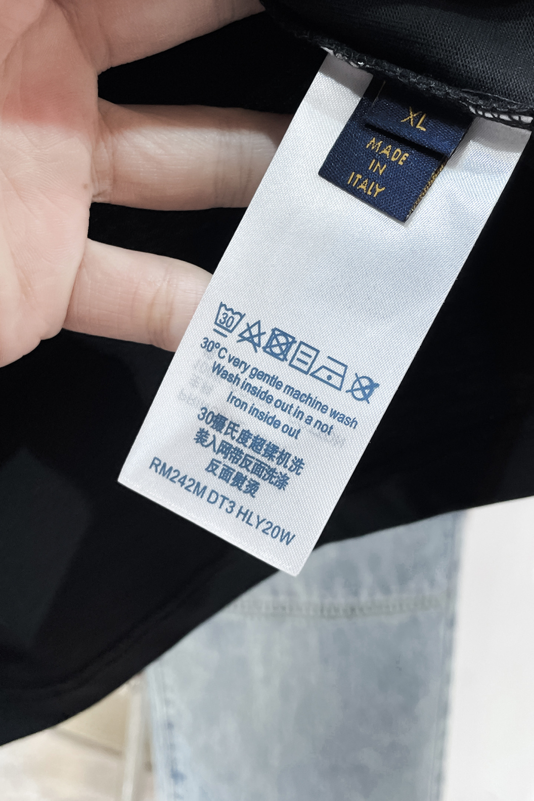 Louis Vuitton Male Basic Clothing Cotton Black S-l-xxl