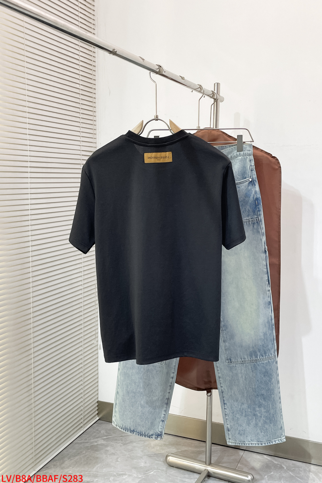Louis Vuitton Couple Basic Clothing Black S-l-xl