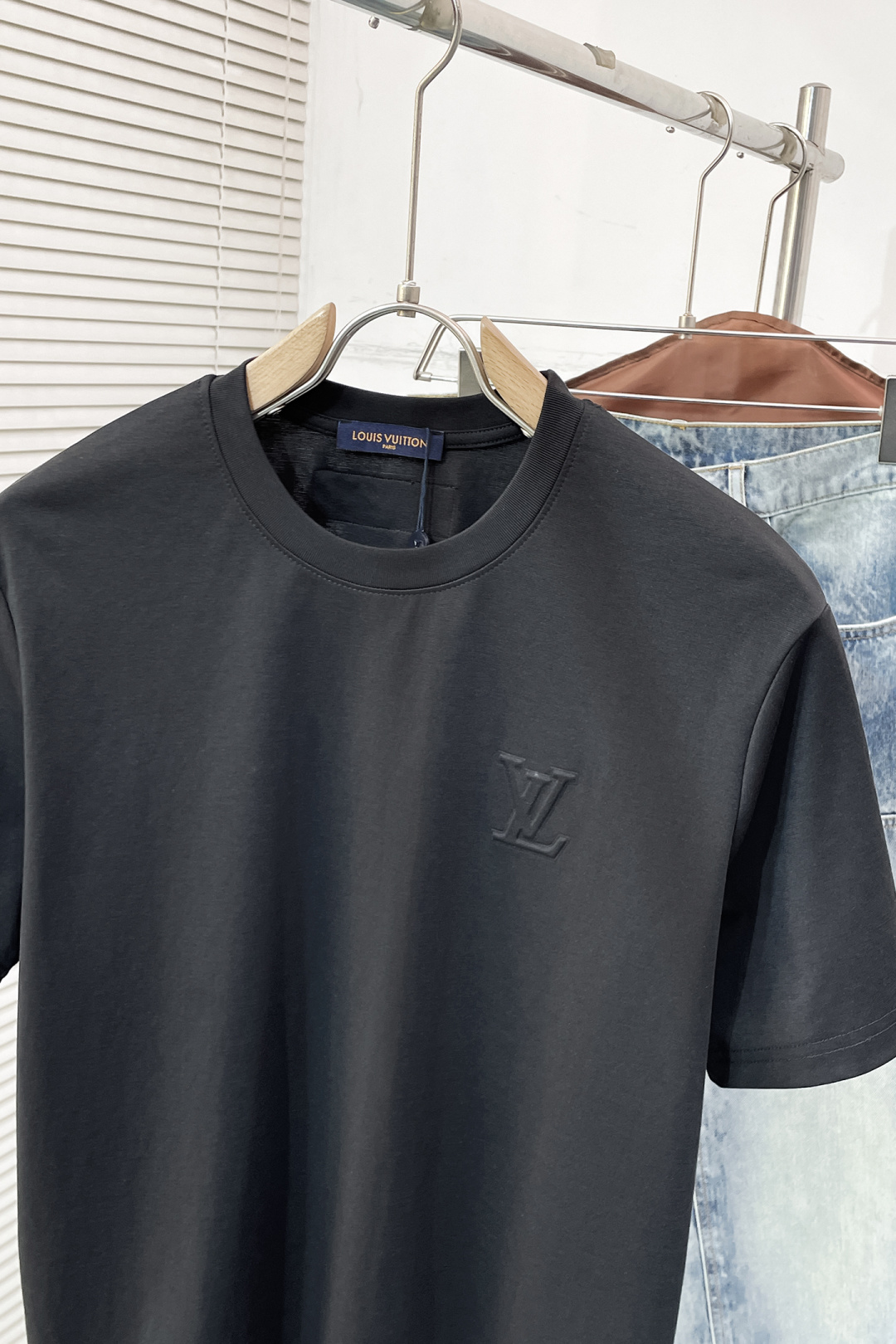 Louis Vuitton Couple Basic Clothing Black S-l-xl