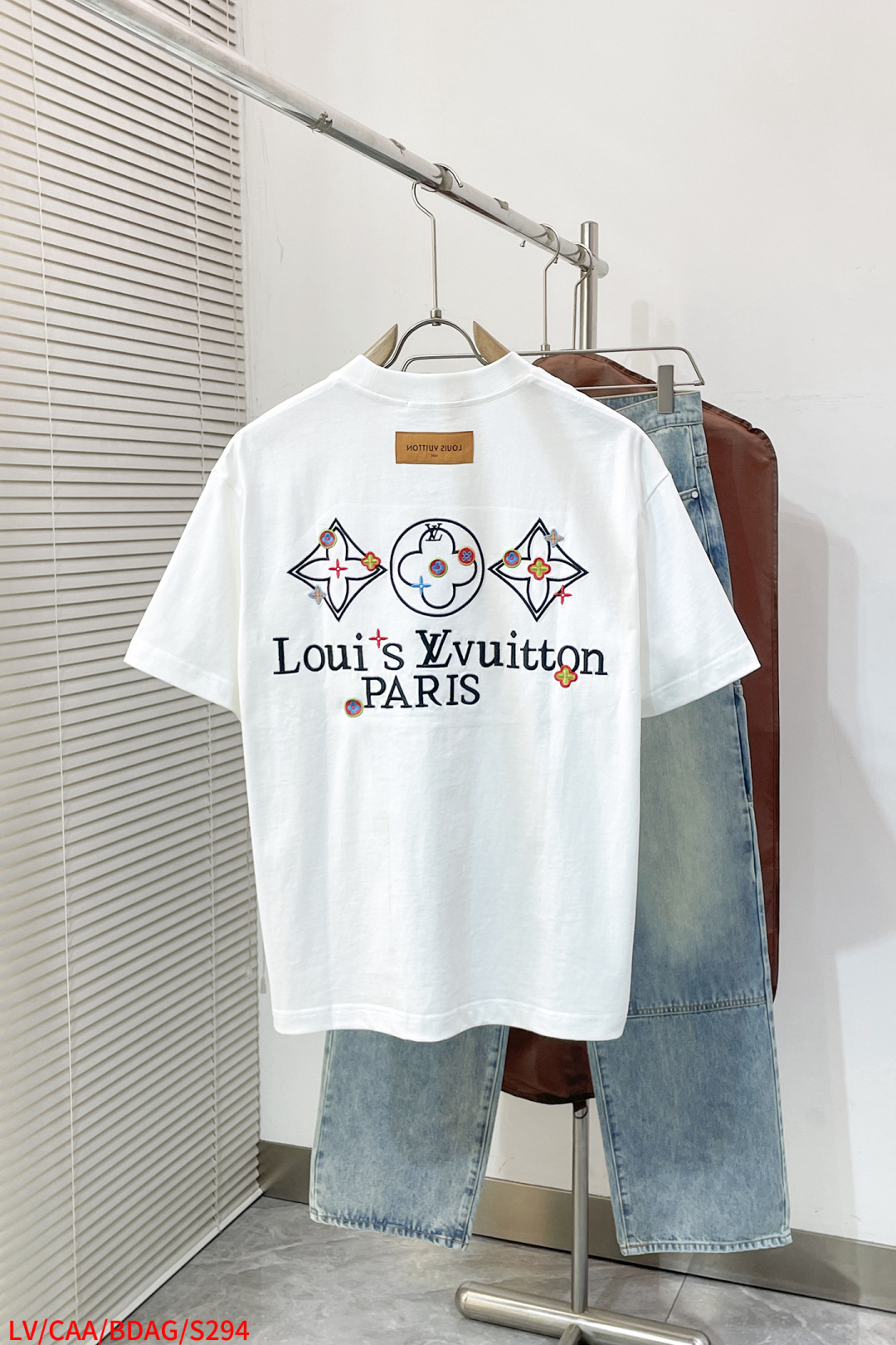 Louis Vuitton Couple Basic Clothing Cotton Black Loose Fit S-l-xl
