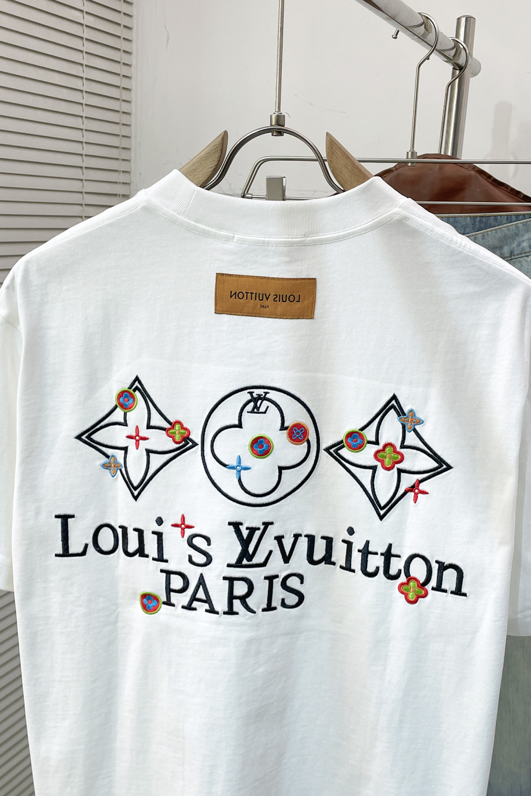 Louis Vuitton Couple Basic Clothing Cotton Black Loose Fit S-l-xl