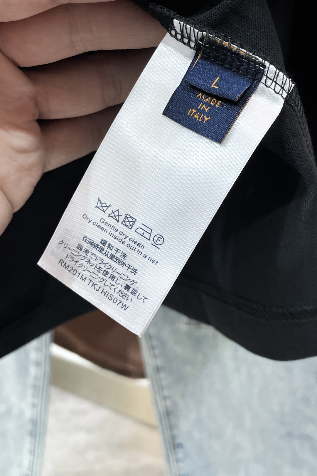 Louis Vuitton Couple Basic Clothing Cotton Black Loose Fit S-l-xl