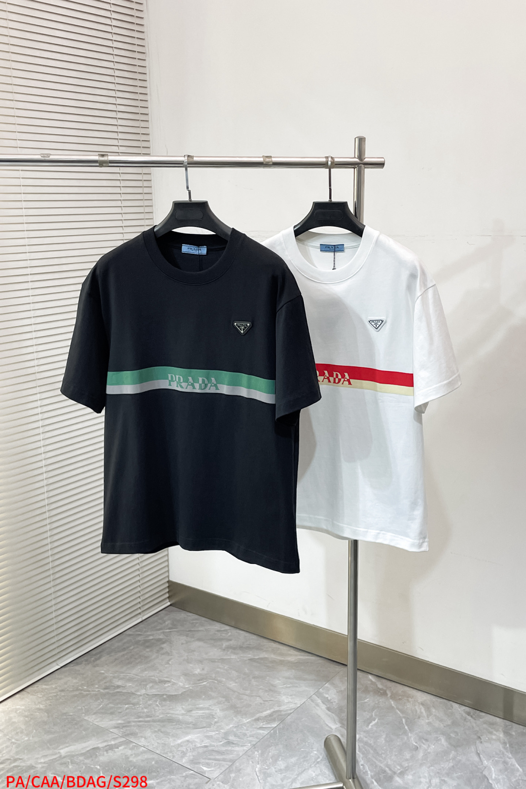 Prada Basic Clothing Cotton Black Printed S-l-xl