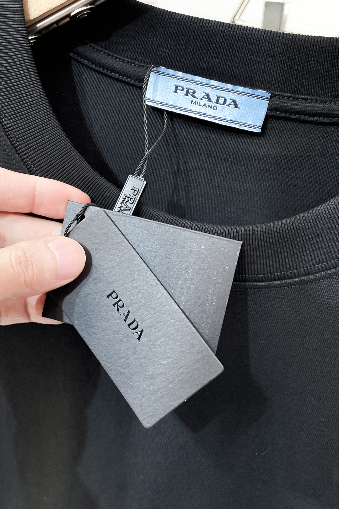 Prada Basic Clothing Cotton Black Printed S-l-xl