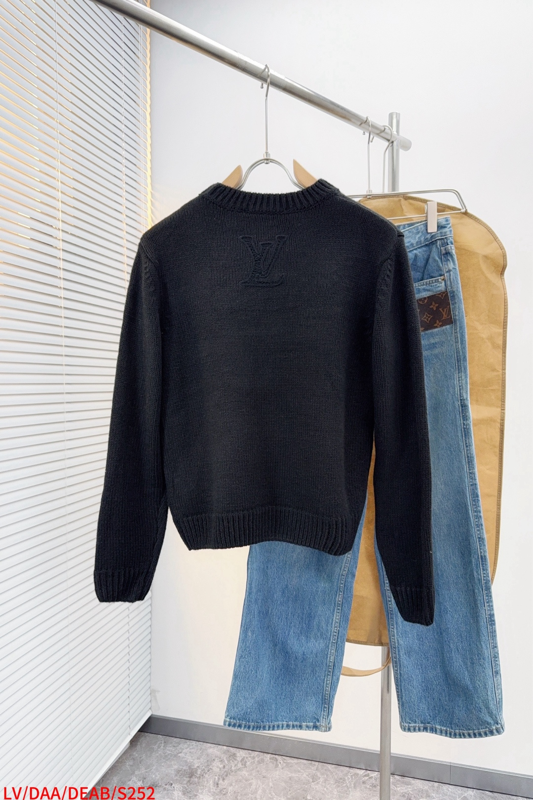 Louis Vuitton Couple Basic Clothing Wool Black Loose Fit S-m-l-xl