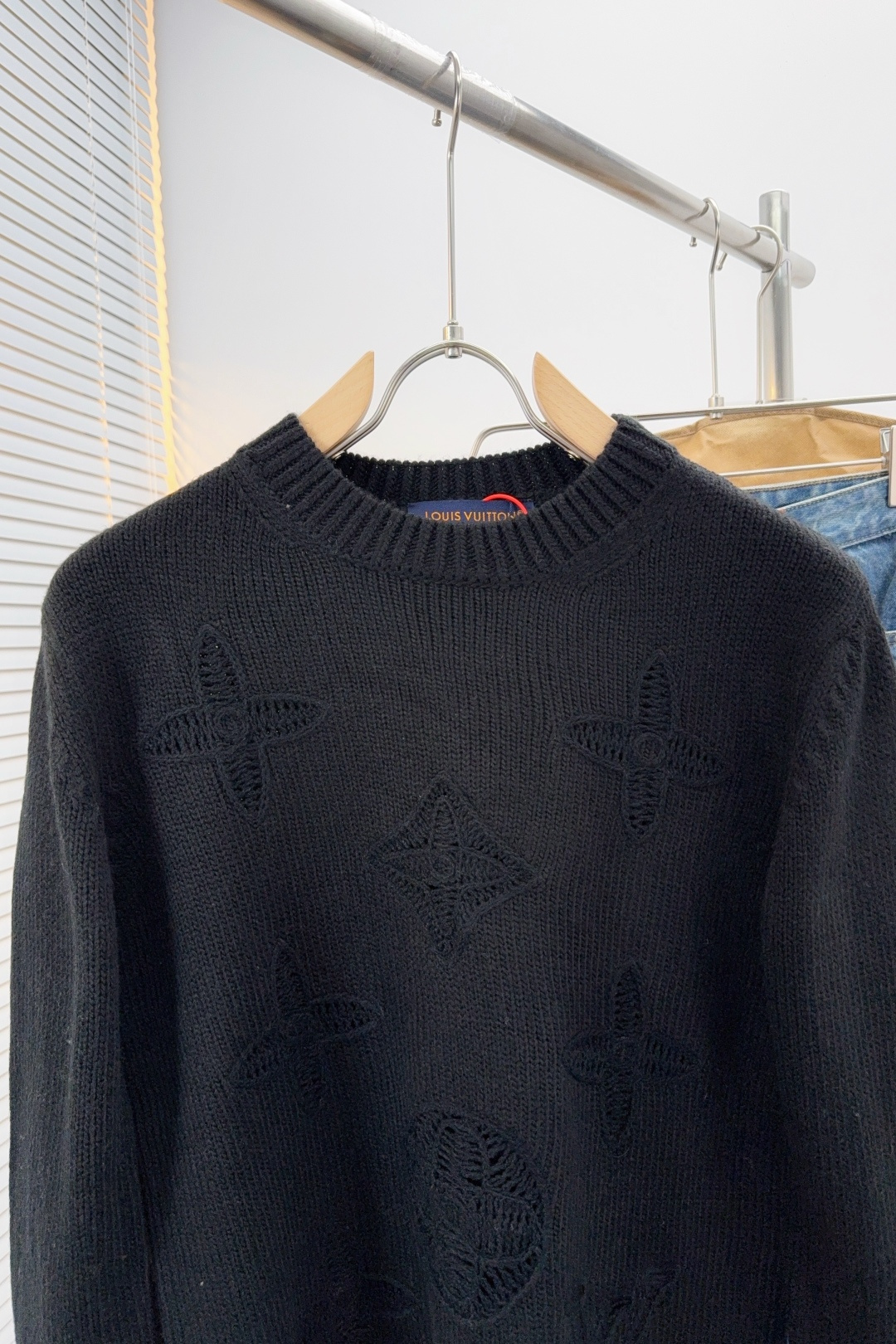 Louis Vuitton Couple Basic Clothing Wool Black Loose Fit S-m-l-xl