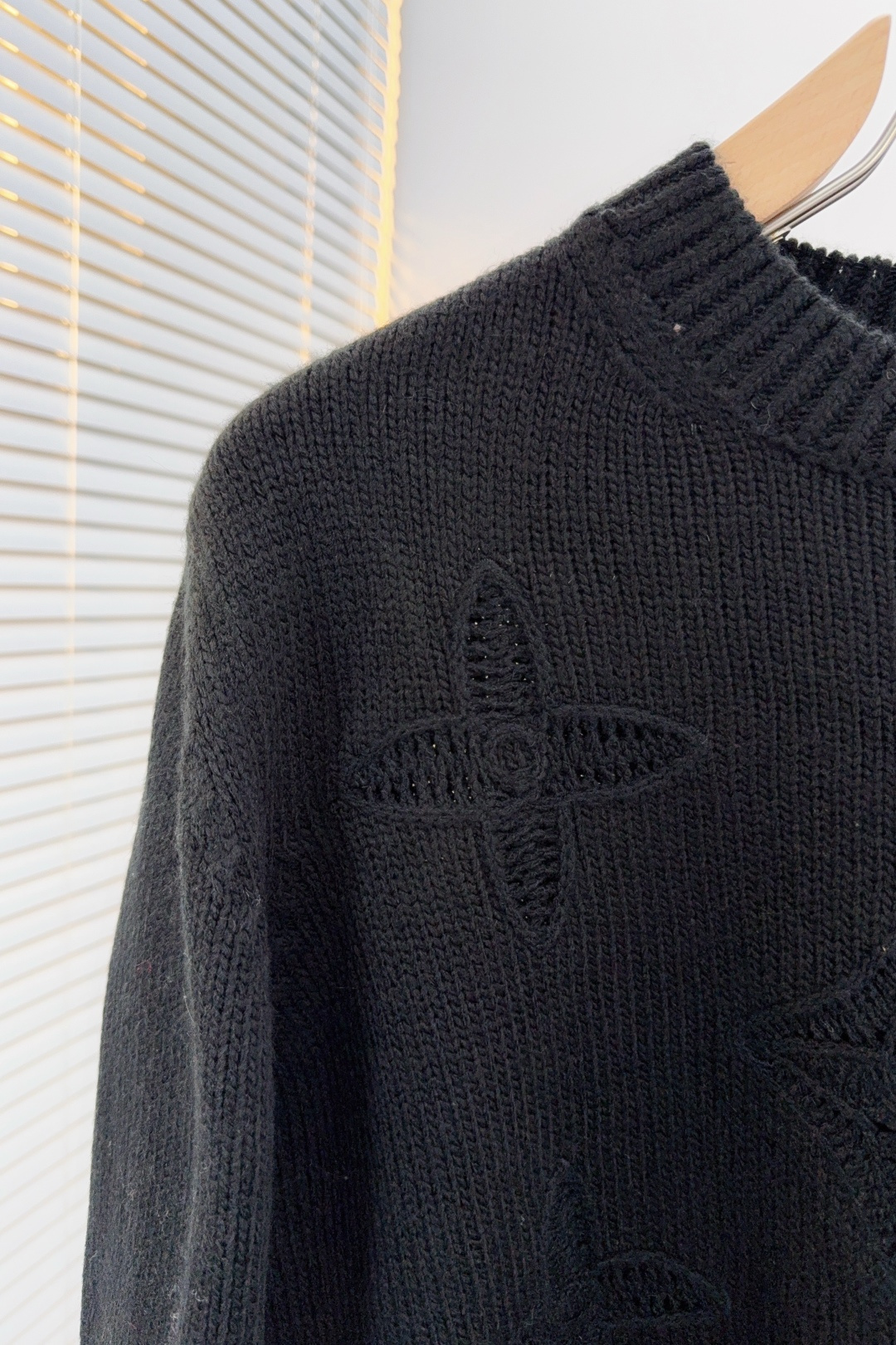 Louis Vuitton Couple Basic Clothing Wool Black Loose Fit S-m-l-xl