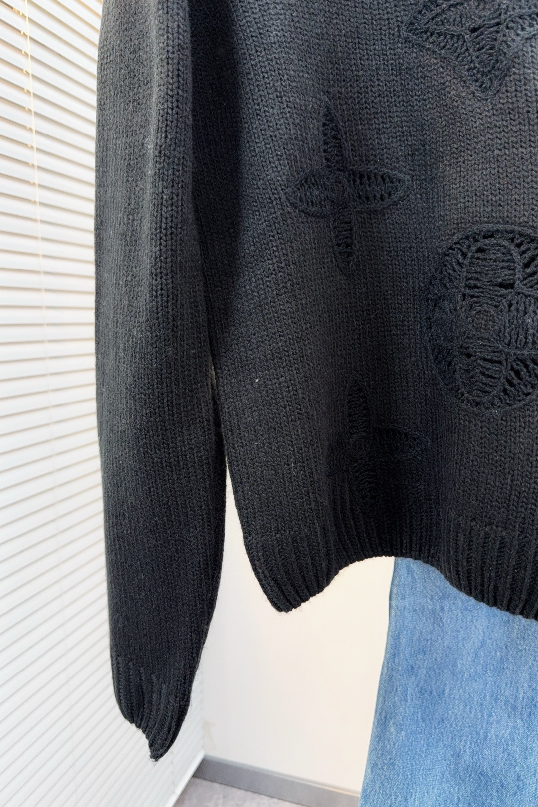 Louis Vuitton Couple Basic Clothing Wool Black Loose Fit S-m-l-xl