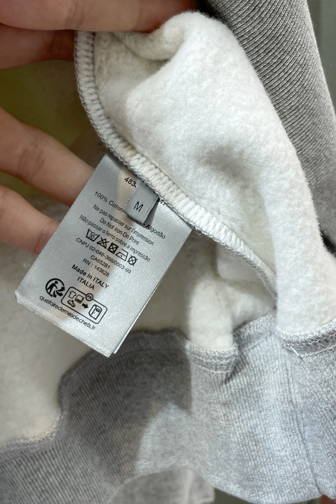 Dior Male Sports Pants Cashmere Gray Hooded S-m-l-xl
