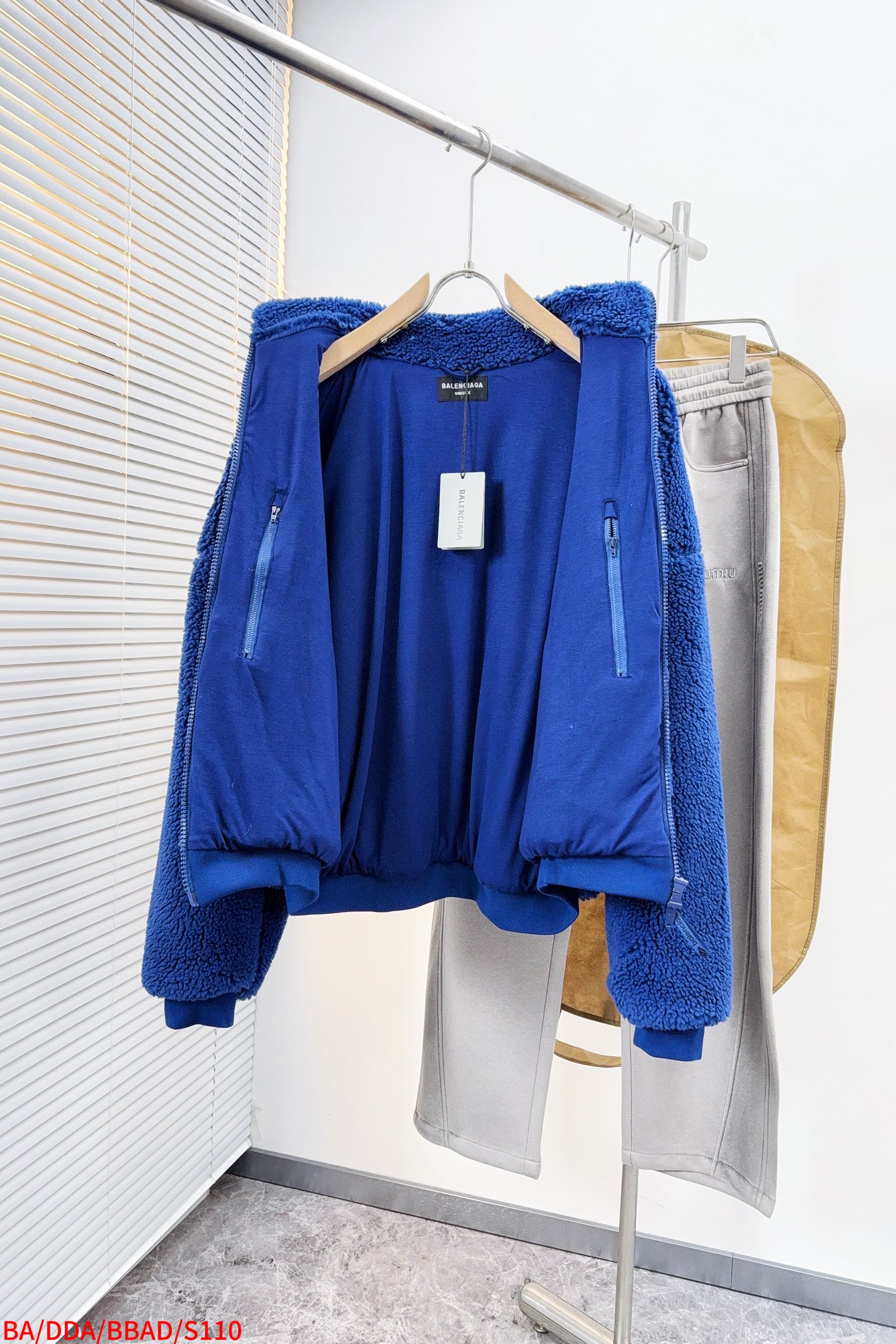 Balenciaga Jacket Blue Loose Fit S-l-xl
