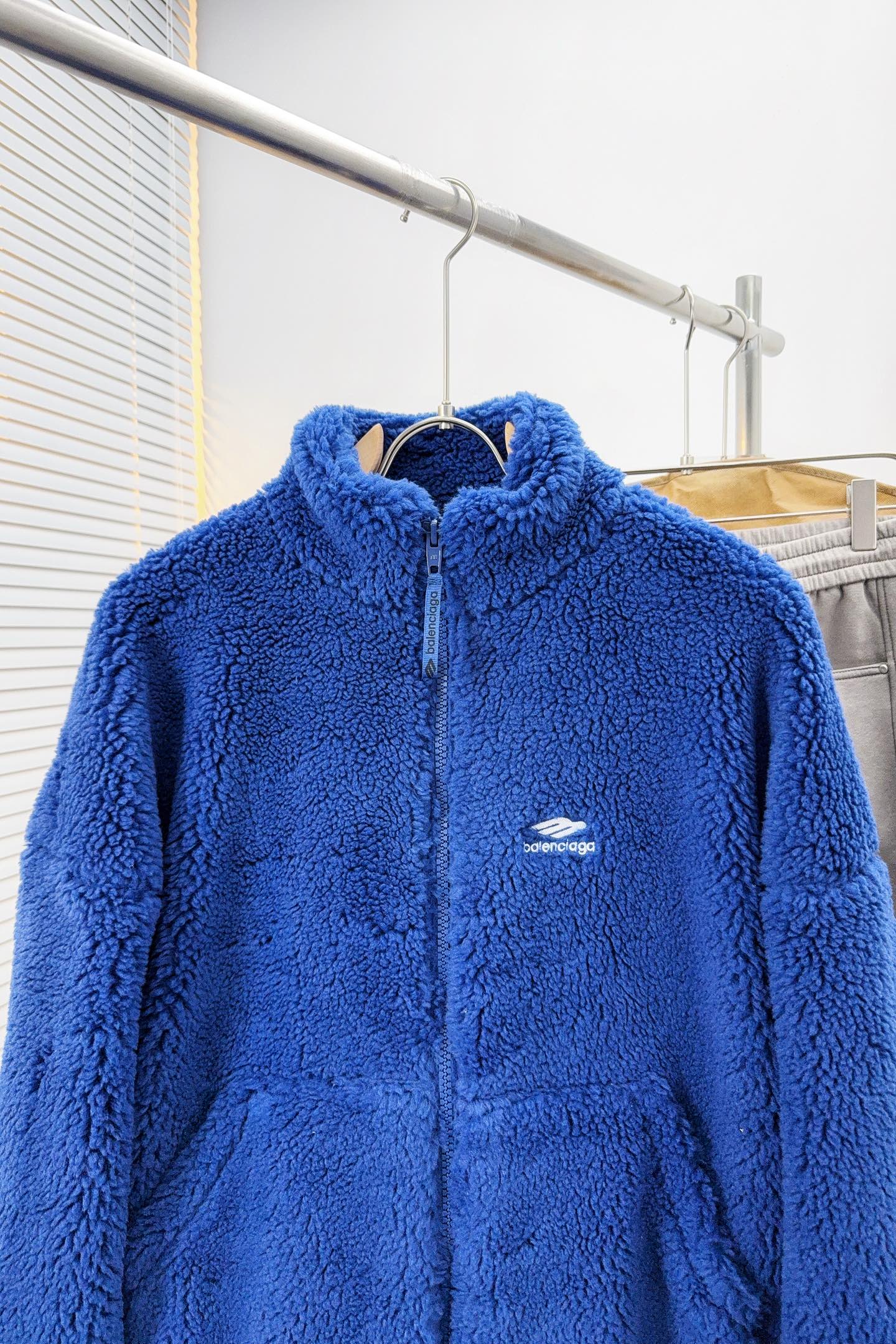 Balenciaga Jacket Blue Loose Fit S-l-xl