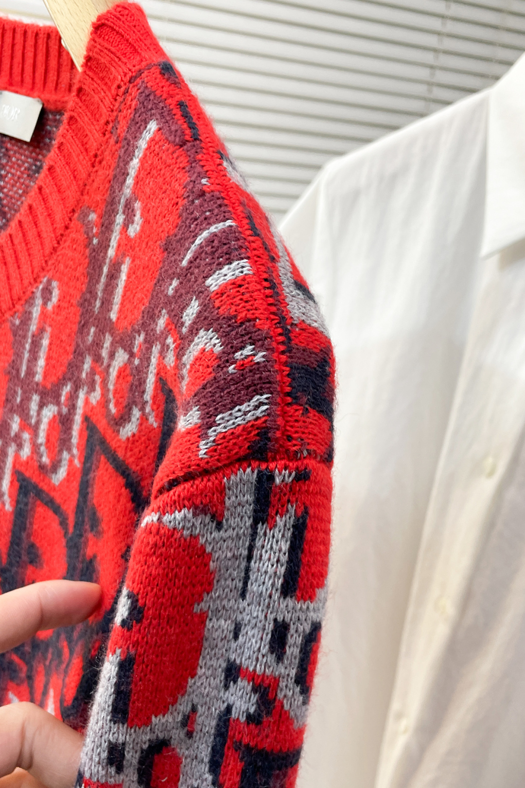 Dior Basic Clothing Wool Red Printed S-m-l-xl