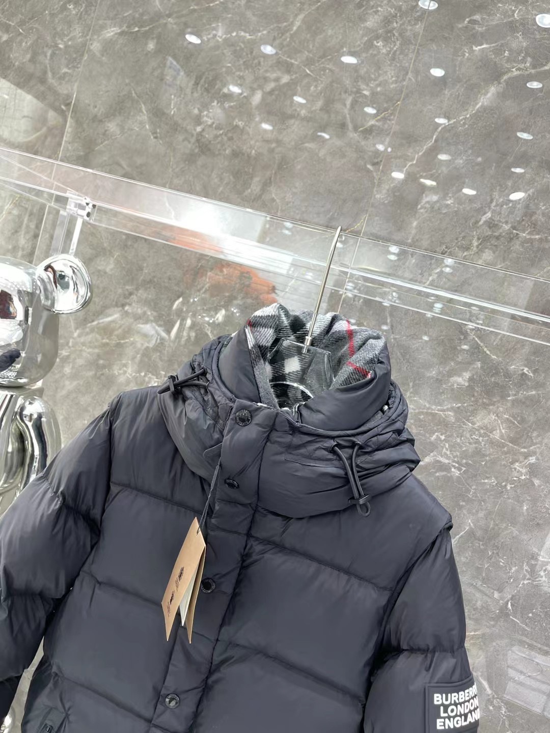 Burberry Couple Vest Cashmere Black Hooded S-m-l-xl