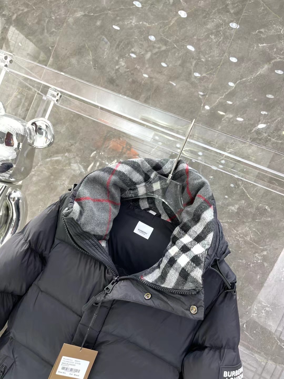 Burberry Couple Vest Cashmere Black Hooded S-m-l-xl