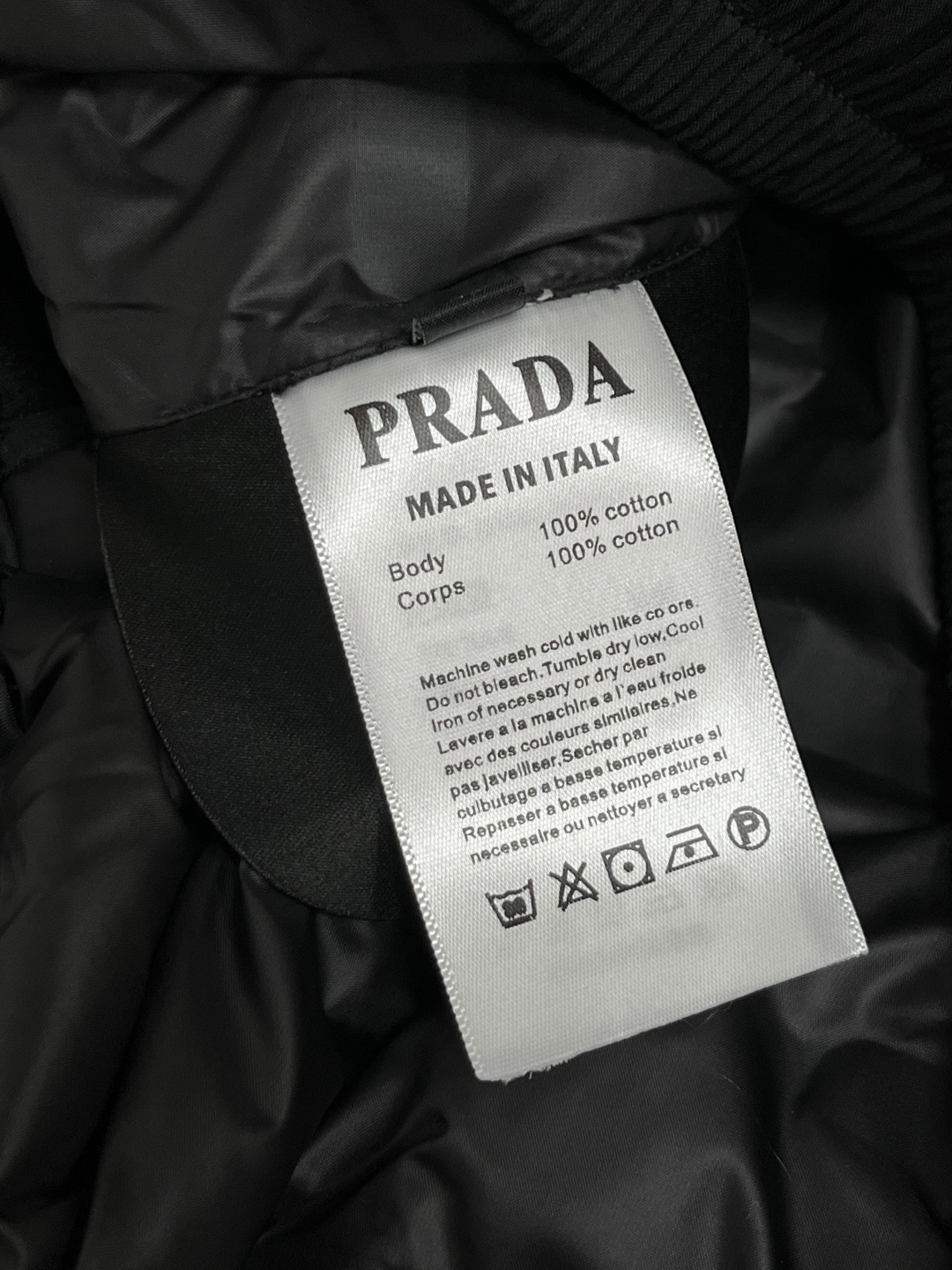 Prada Male Basic Clothing White Duck Down