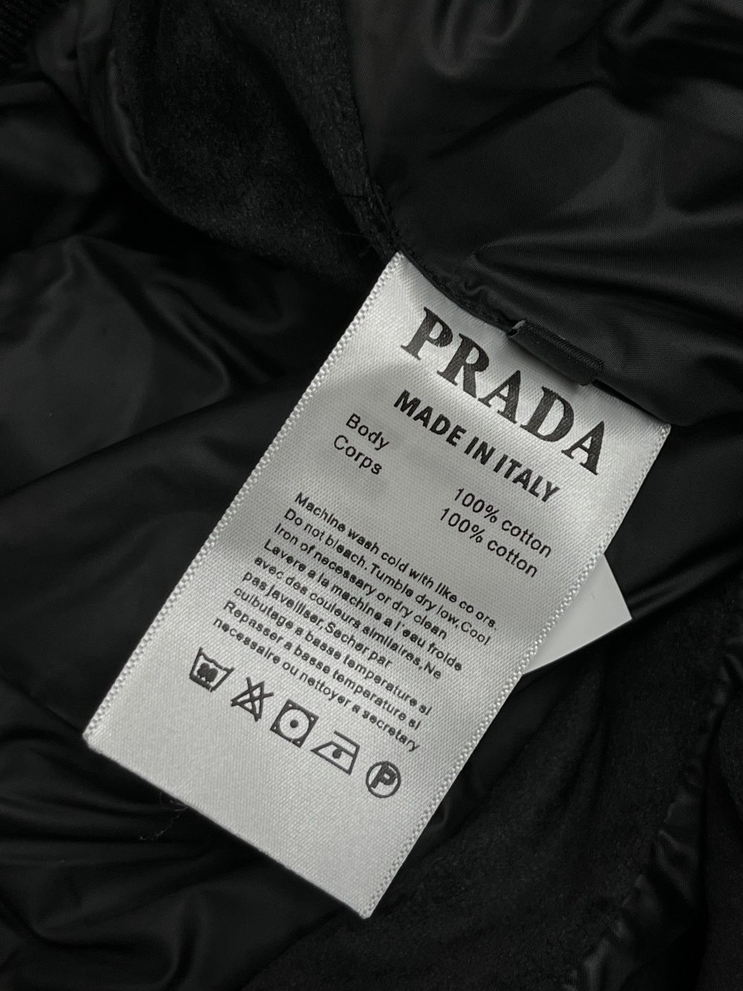 Prada Male Basic Clothing White Duck Down