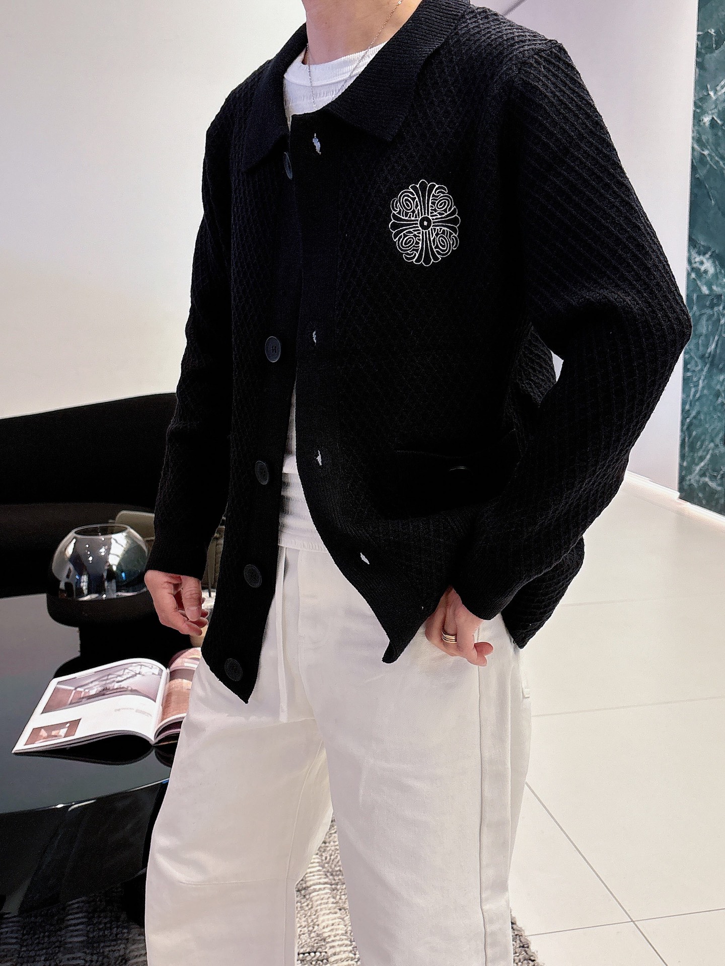 Chrome Hearts Basic Clothing Wool Black Loose Fit S-m-l-xl-175140