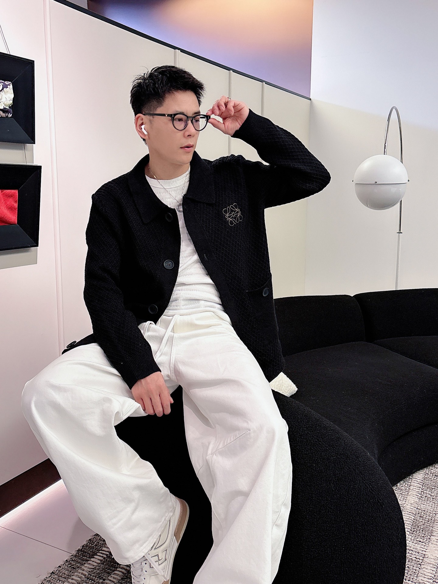 Loewe Jeans Wool Black Loose Fit M-l-xl-175140