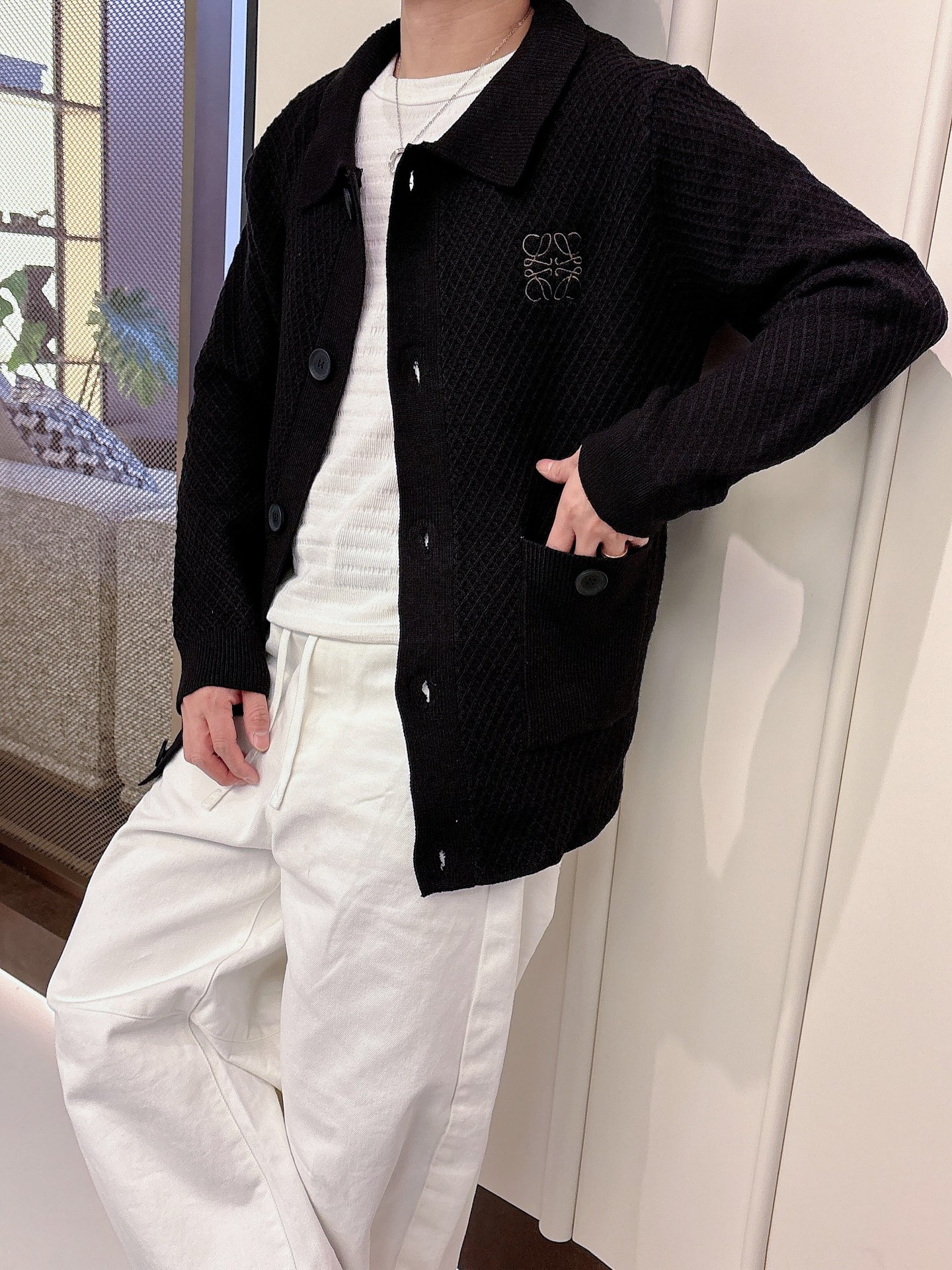 Loewe Jeans Wool Black Loose Fit M-l-xl-175140