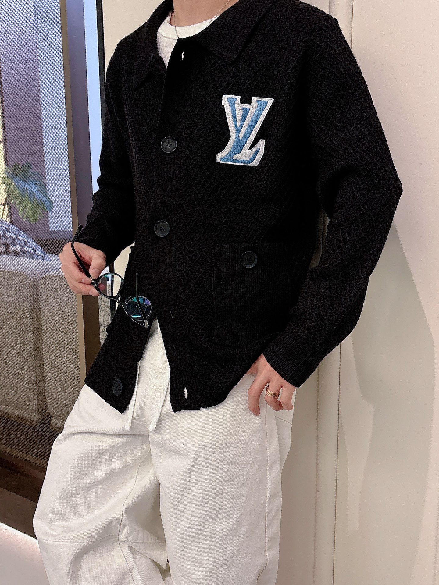 Louis Vuitton Shirt Wool Black M-l-xl-175140