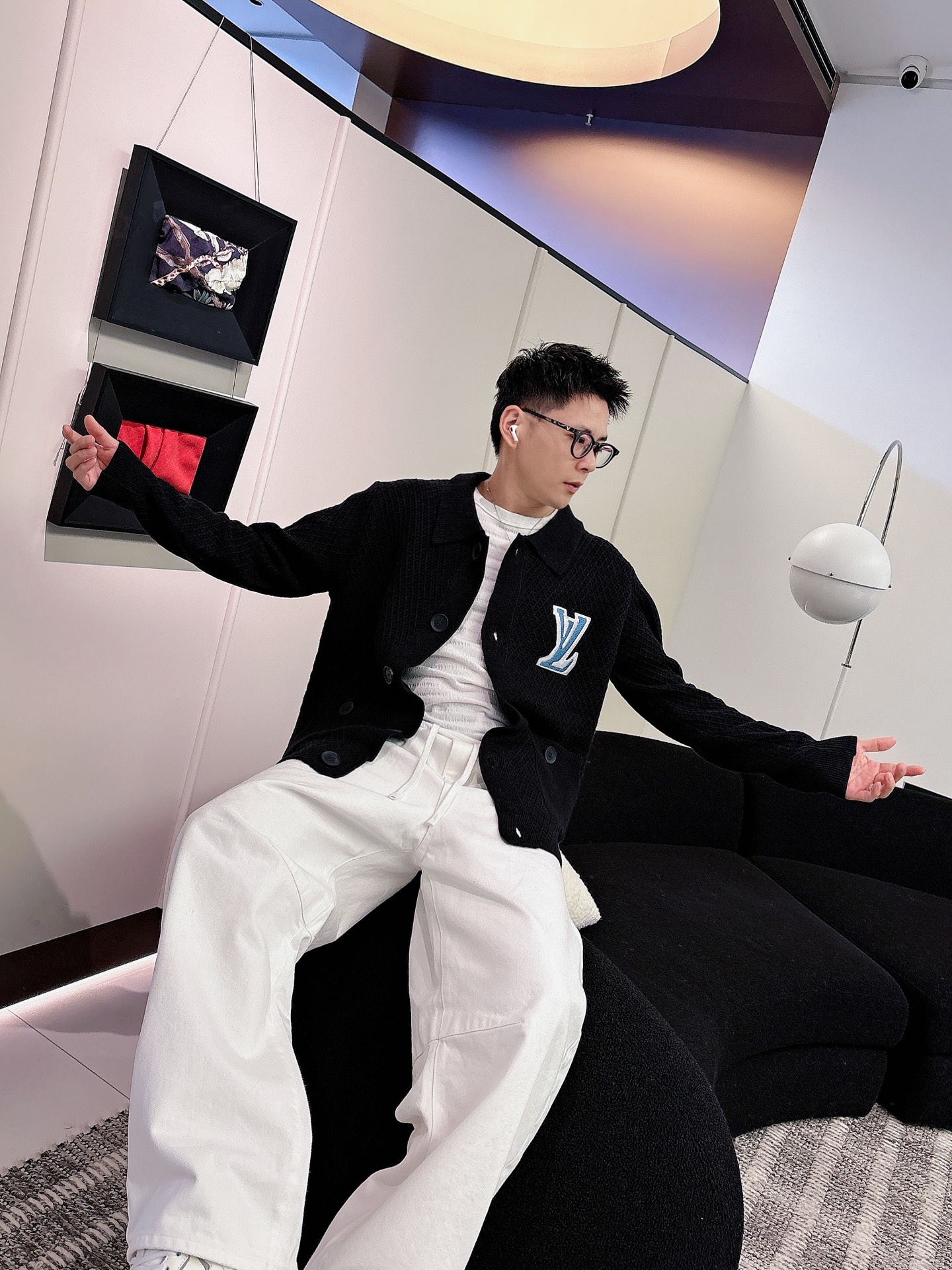 Louis Vuitton Shirt Wool Black M-l-xl-175140