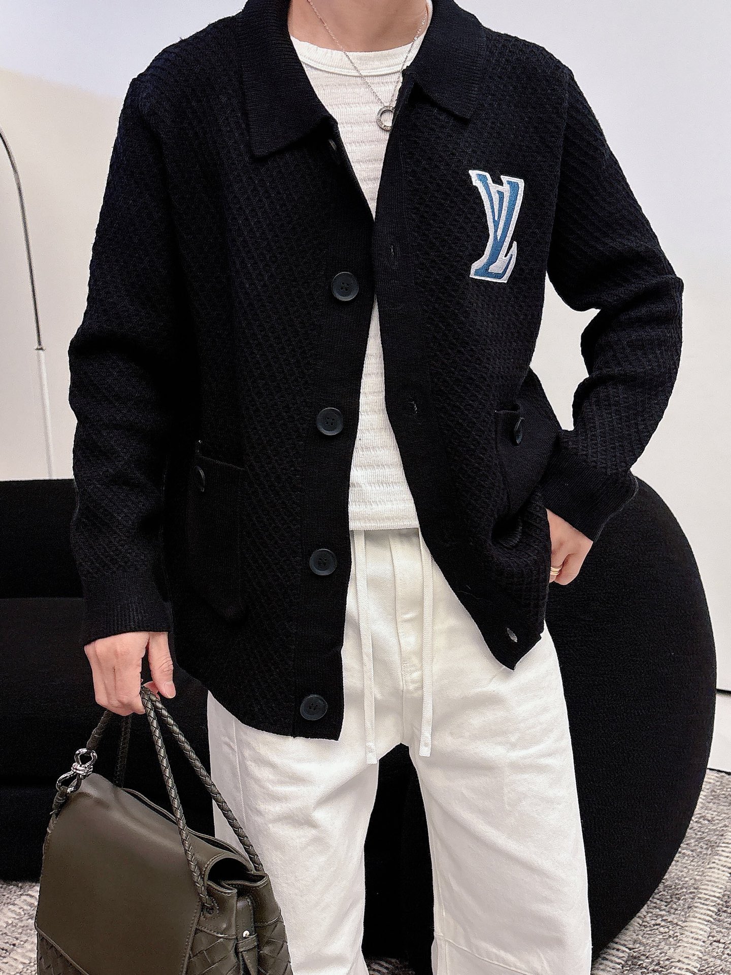 Louis Vuitton Shirt Wool Black M-l-xl-175140