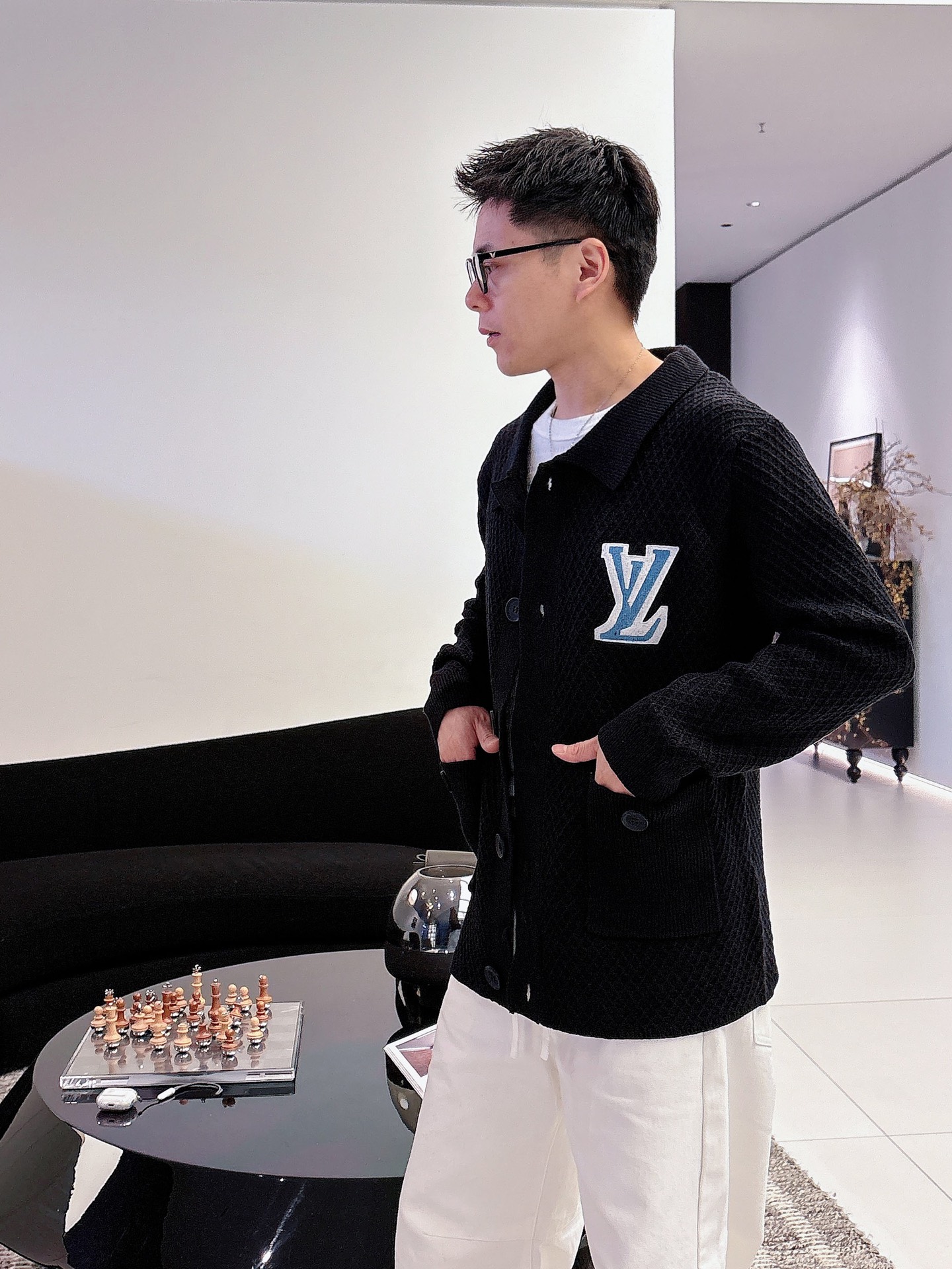 Louis Vuitton Shirt Wool Black M-l-xl-175140