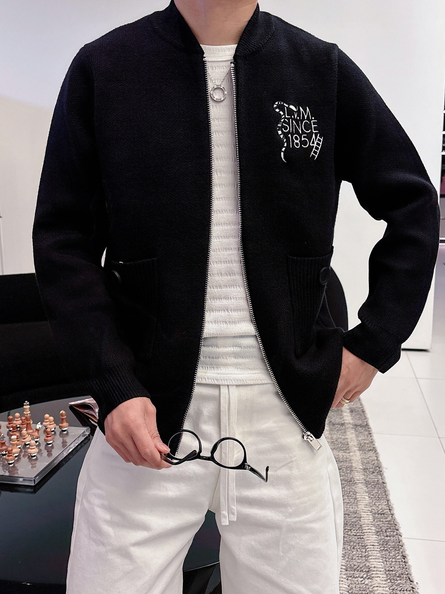 Louis Vuitton Jacket Wool Black S-m-l-xl-175140