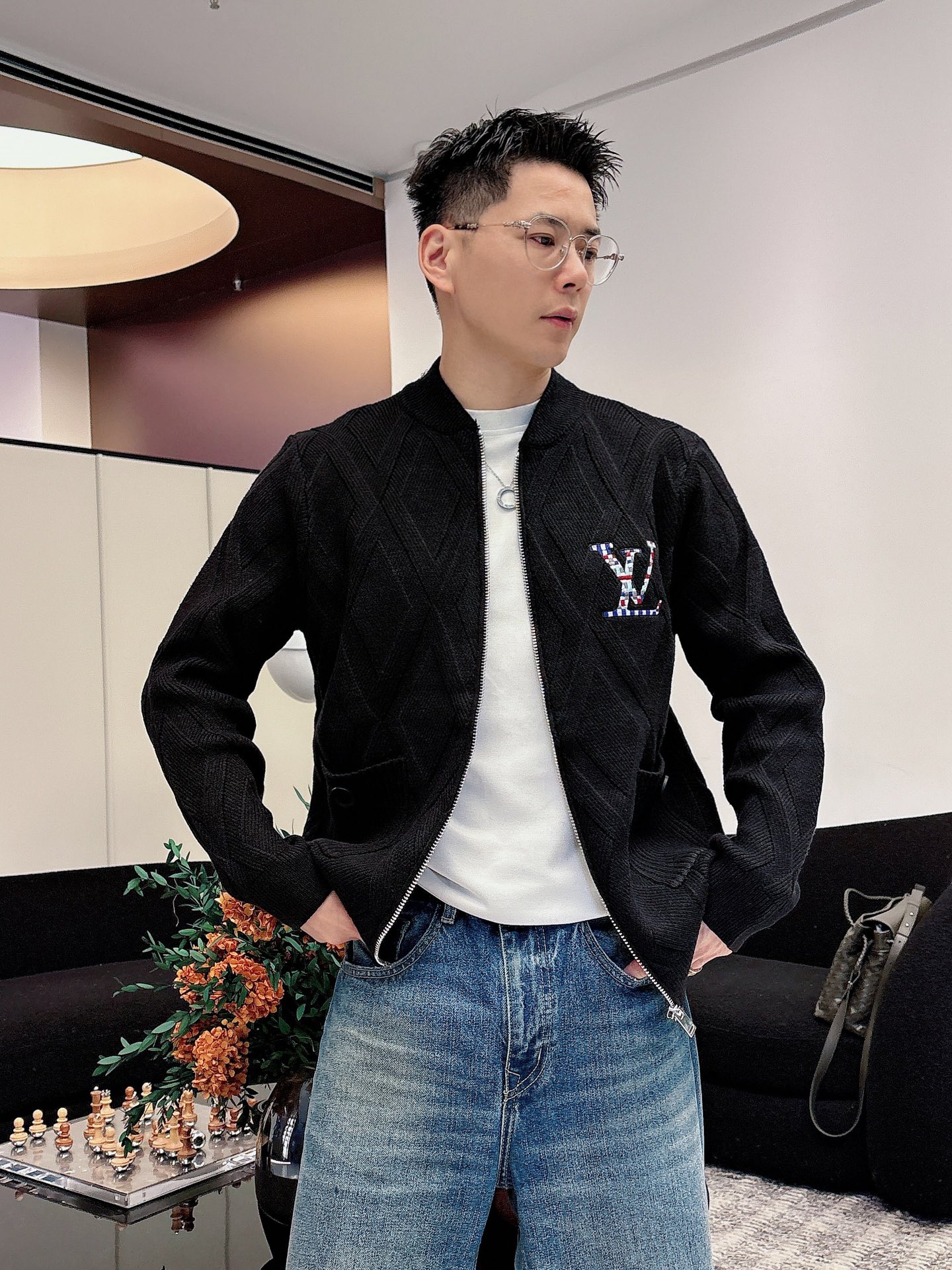 Louis Vuitton Jacket Wool Black S-m-l-xl-175145