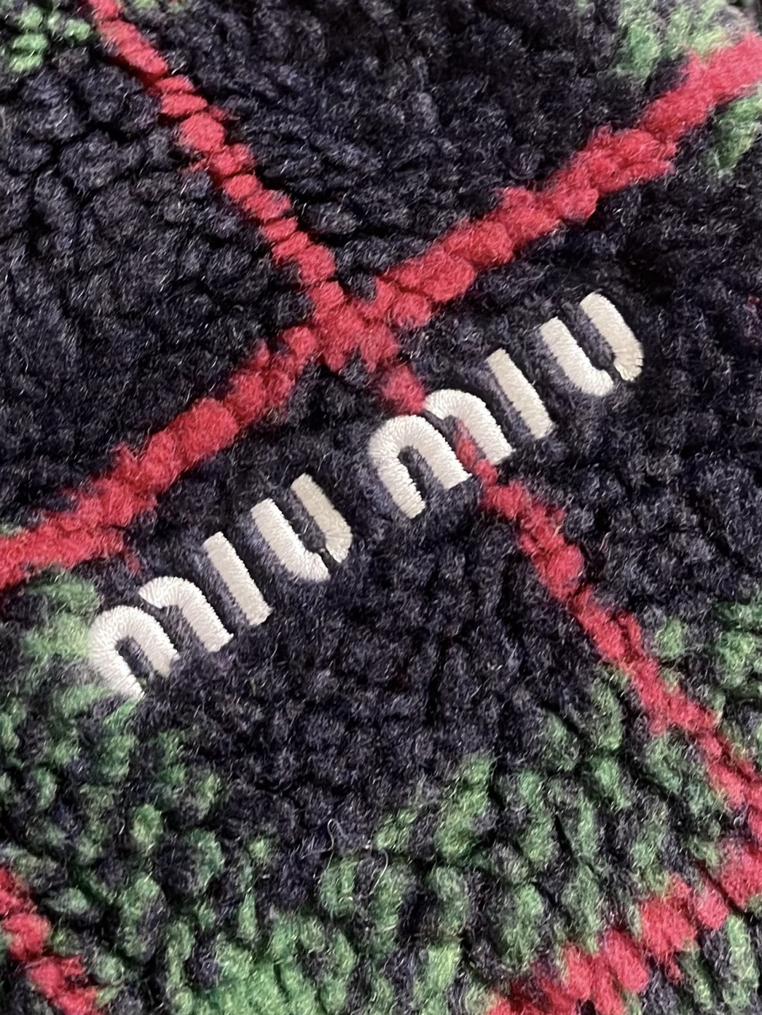 Miu Miu Couple Jacket Wool Plaid S-m-l-xl