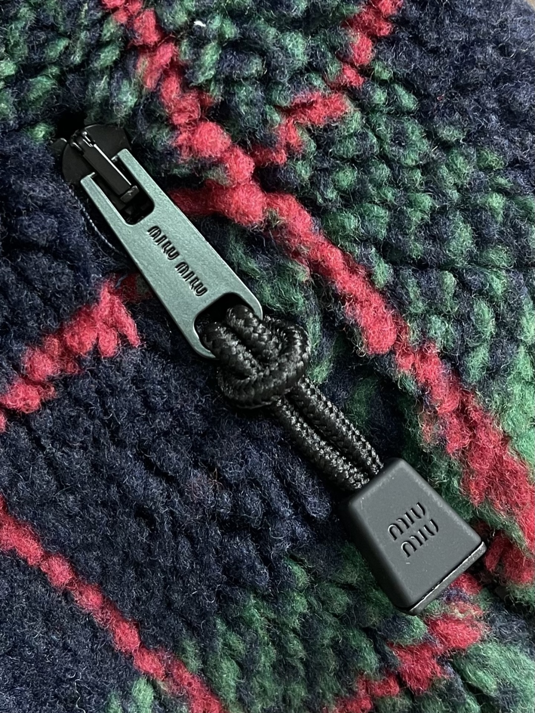 Miu Miu Couple Jacket Wool Plaid S-m-l-xl