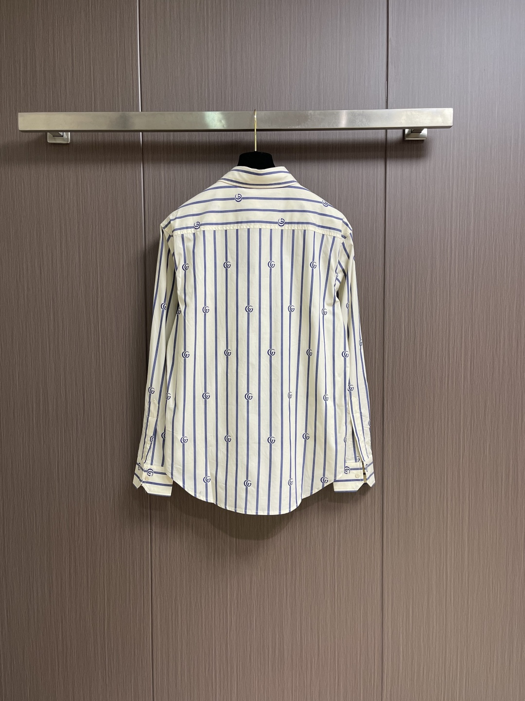Gucci Male Shirt Cotton Blue Striped S-m-l-xl