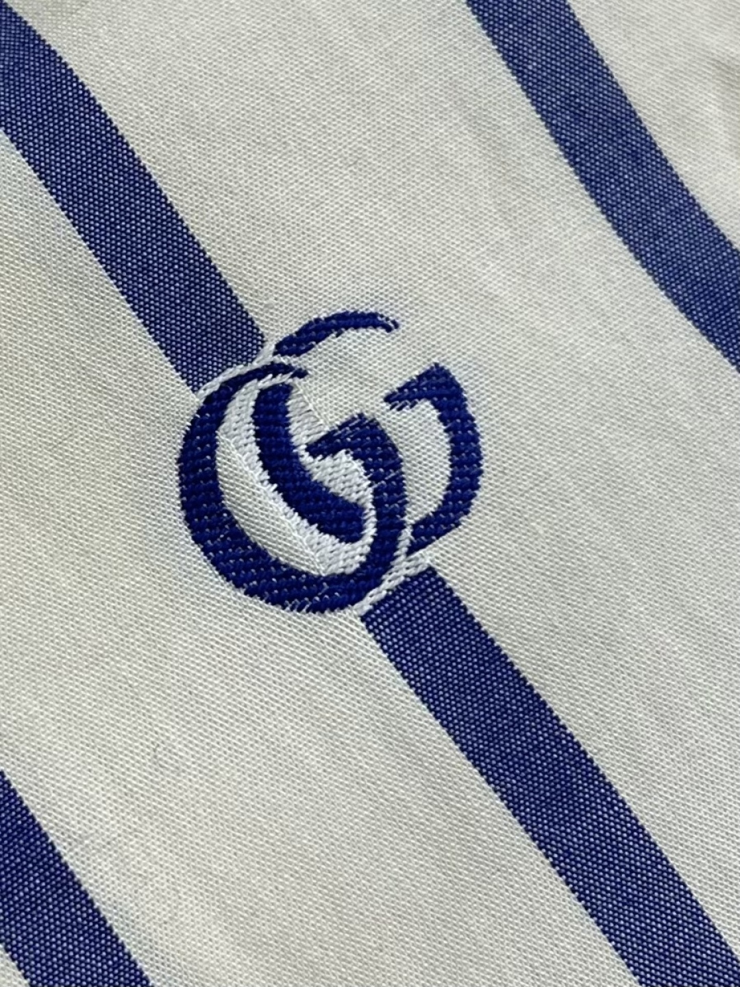 Gucci Male Shirt Cotton Blue Striped S-m-l-xl