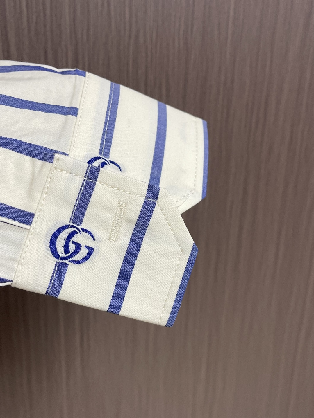 Gucci Male Shirt Cotton Blue Striped S-m-l-xl