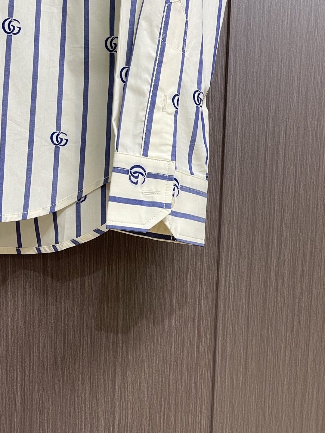 Gucci Male Shirt Cotton Blue Striped S-m-l-xl