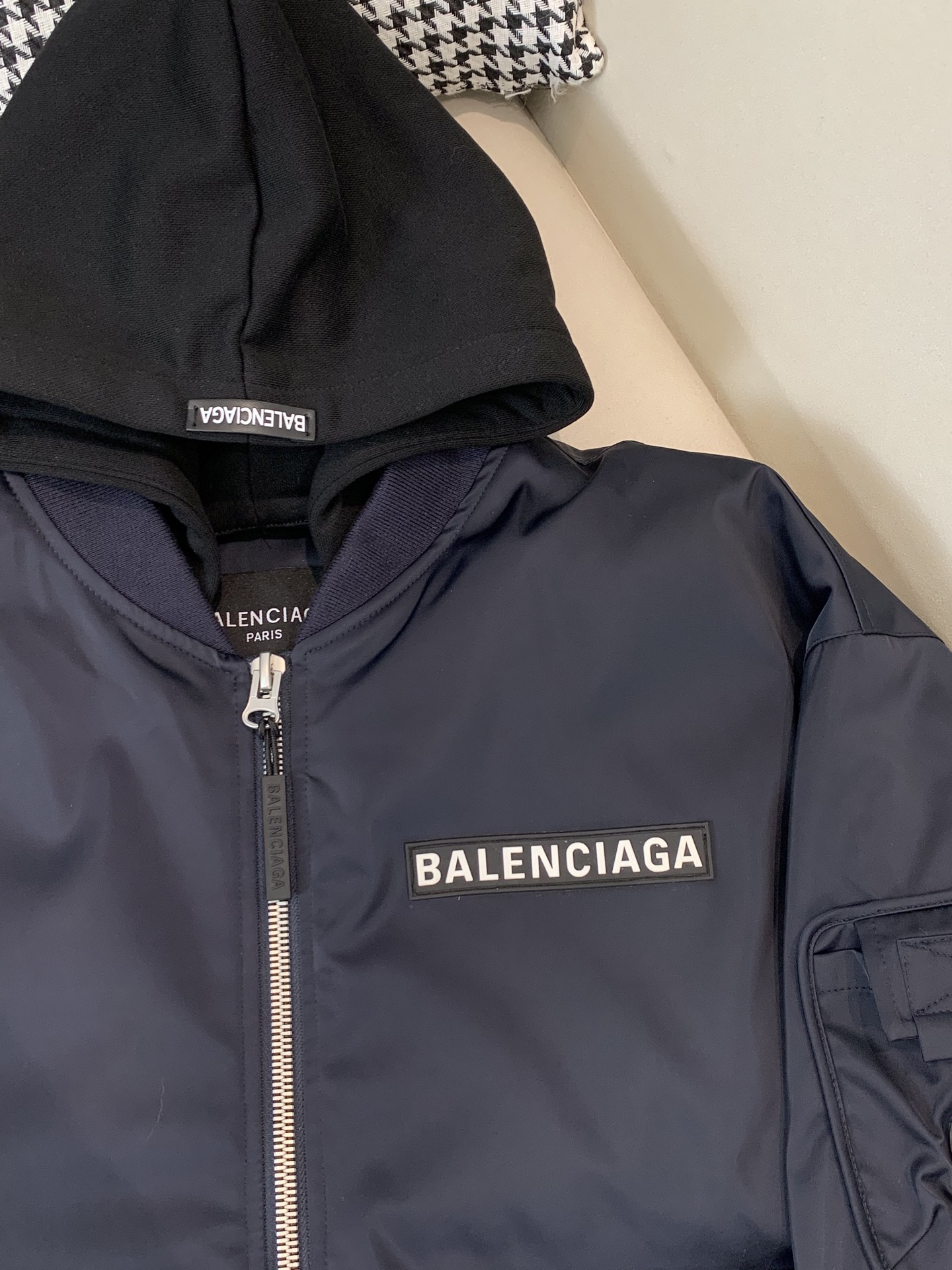 Balenciaga Down Jacket Goose Down Black Hooded S-m-xxxl