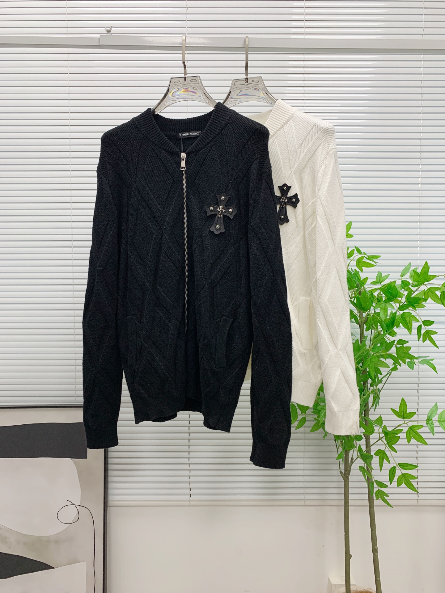 Chrome Hearts Jeans Wool Black Loose Fit S-m-l-xl-175140