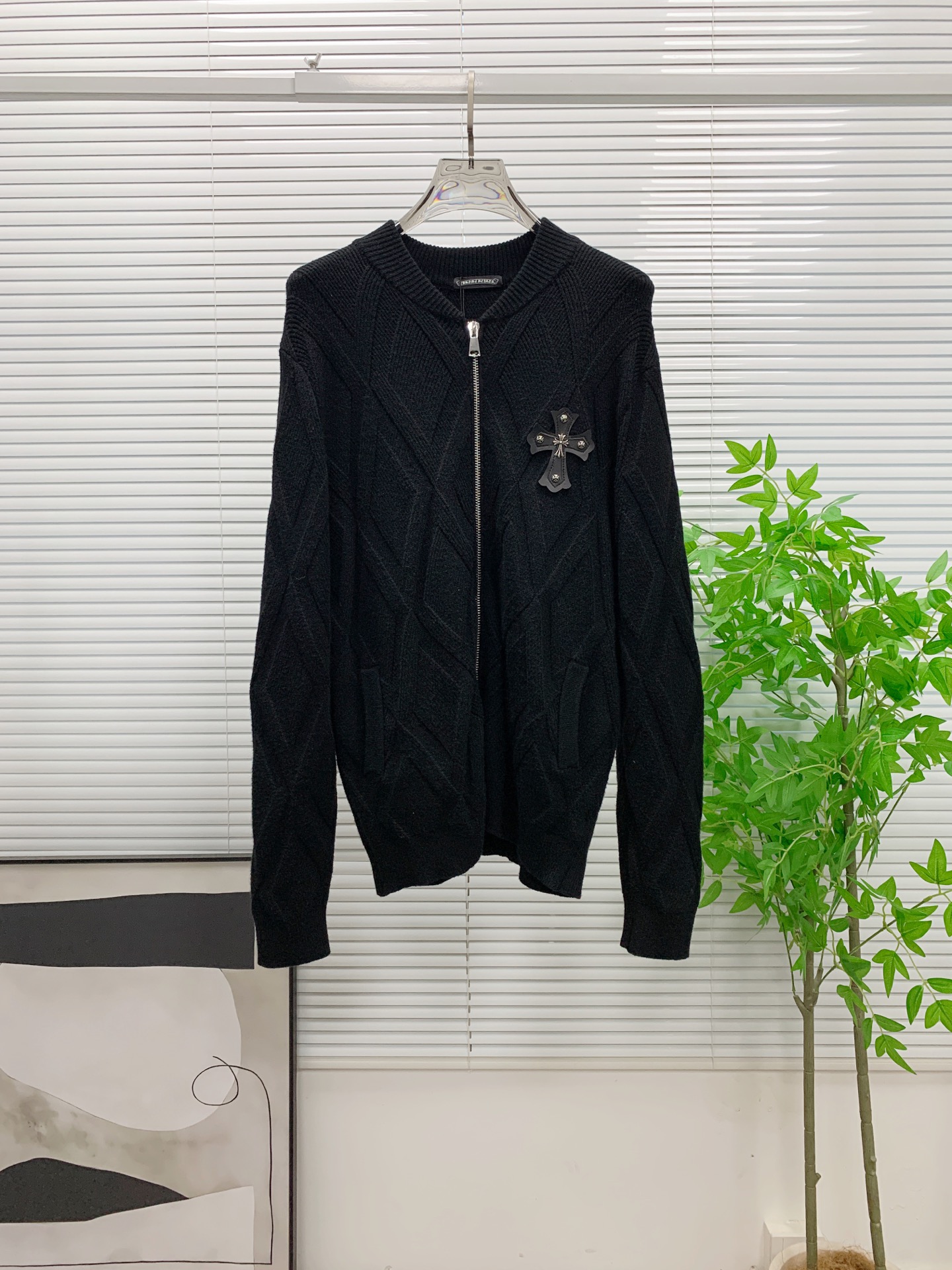 Chrome Hearts Jeans Wool Black Loose Fit S-m-l-xl-175140