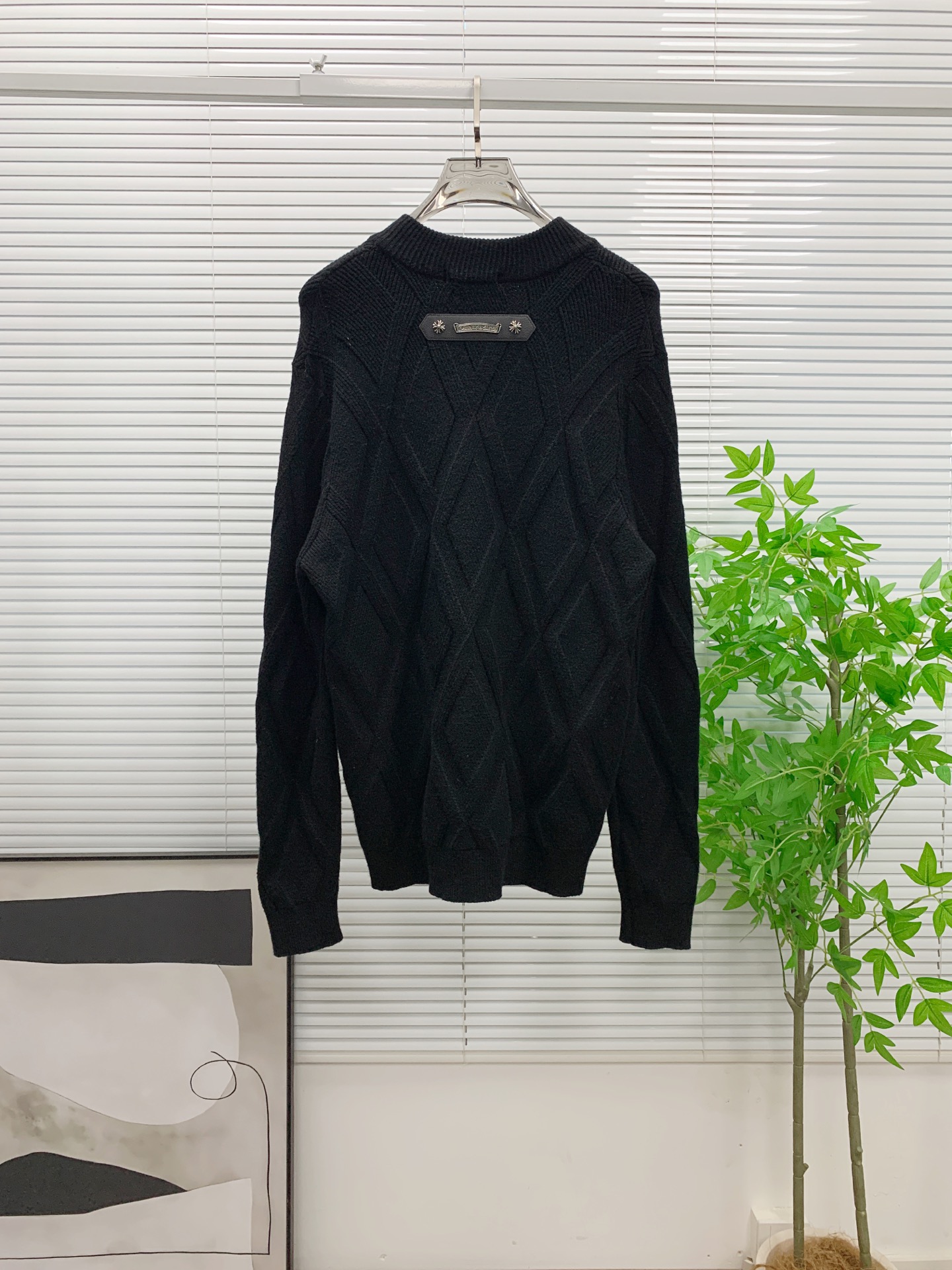 Chrome Hearts Jeans Wool Black Loose Fit S-m-l-xl-175140