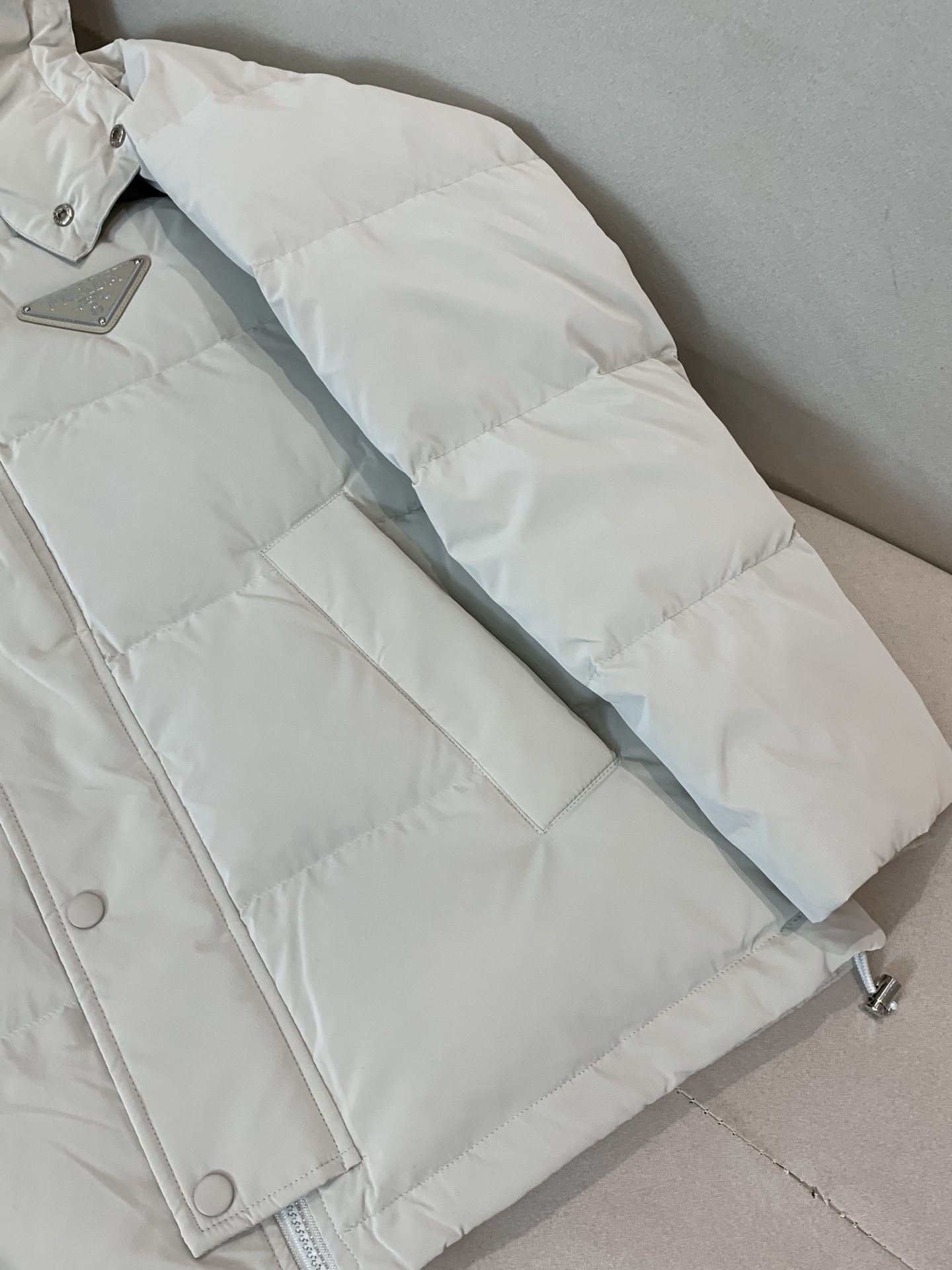 Prada Male Down Jacket Goose Down Black Hooded S