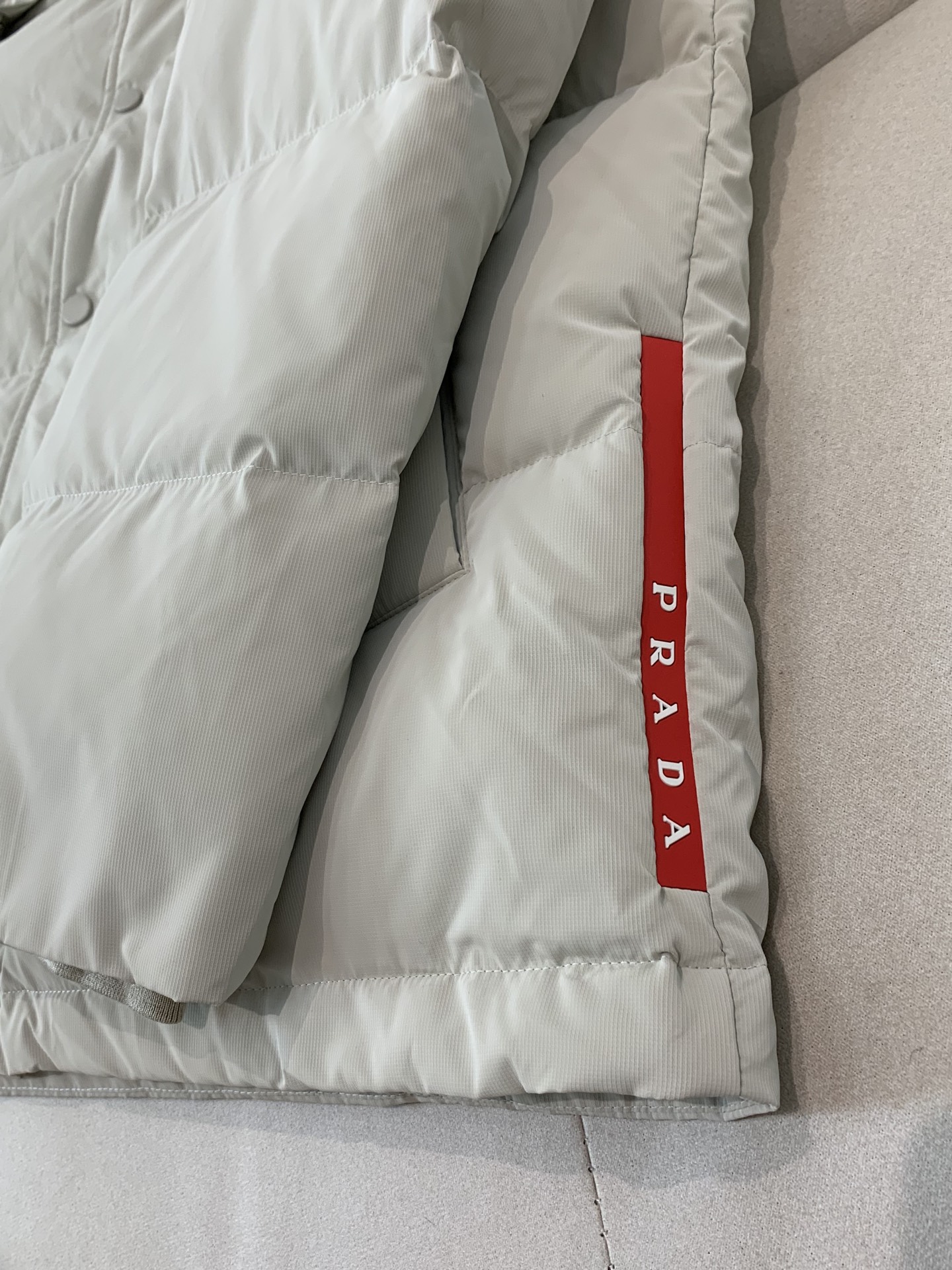 Prada Male Down Jacket Goose Down Black Hooded S